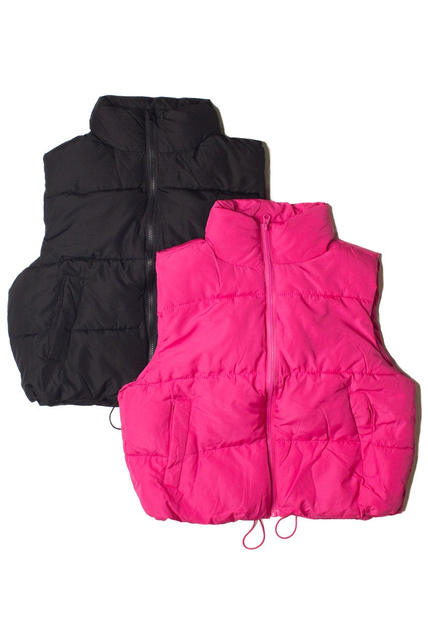 Cropped Puffer Vest