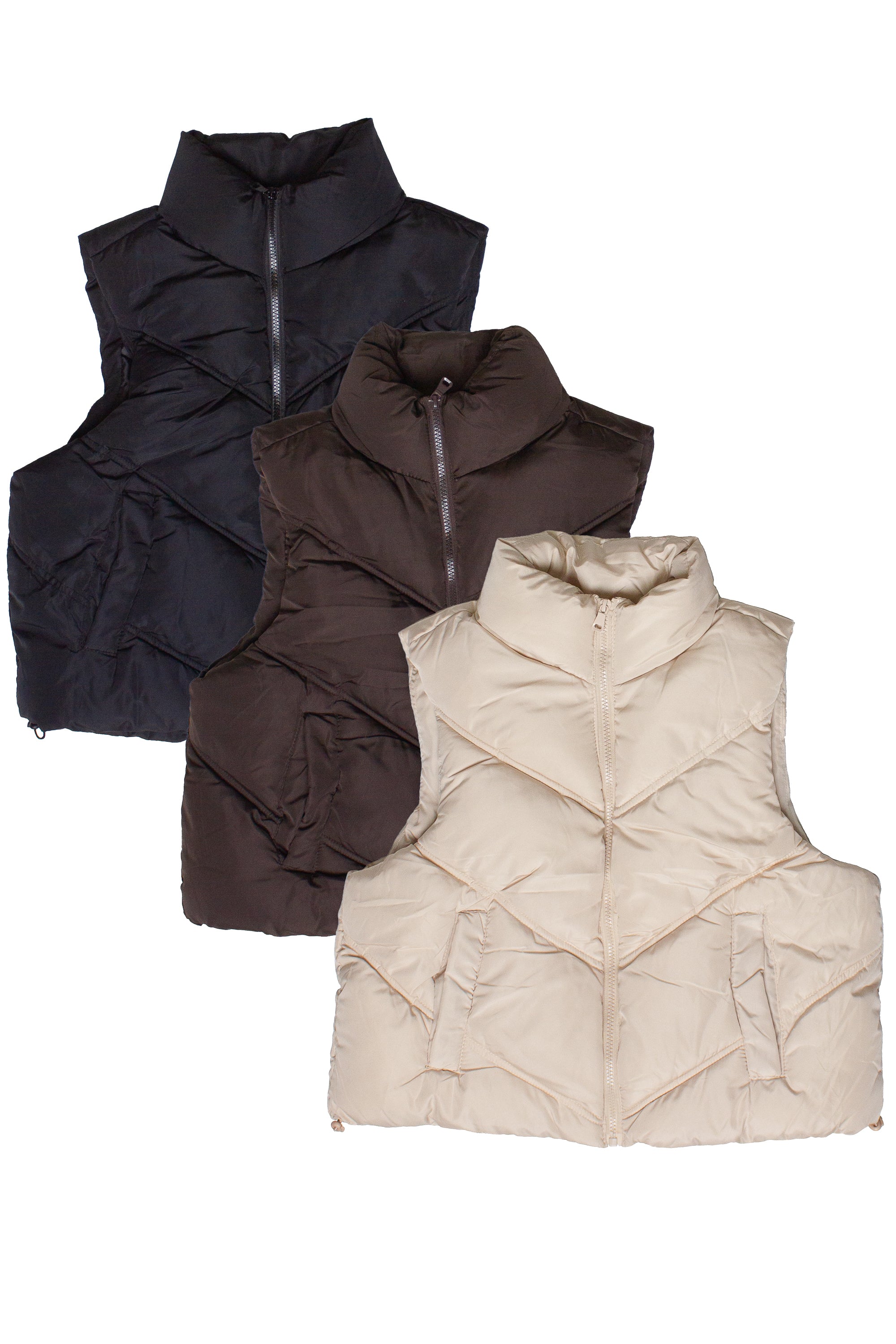 Chevron Puffer Vests
