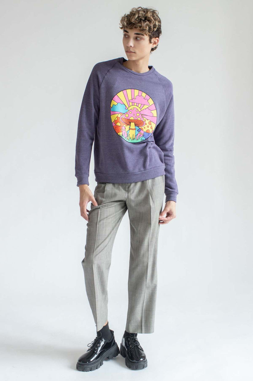 Purple Psychedelic Mushroom Sweatshirt