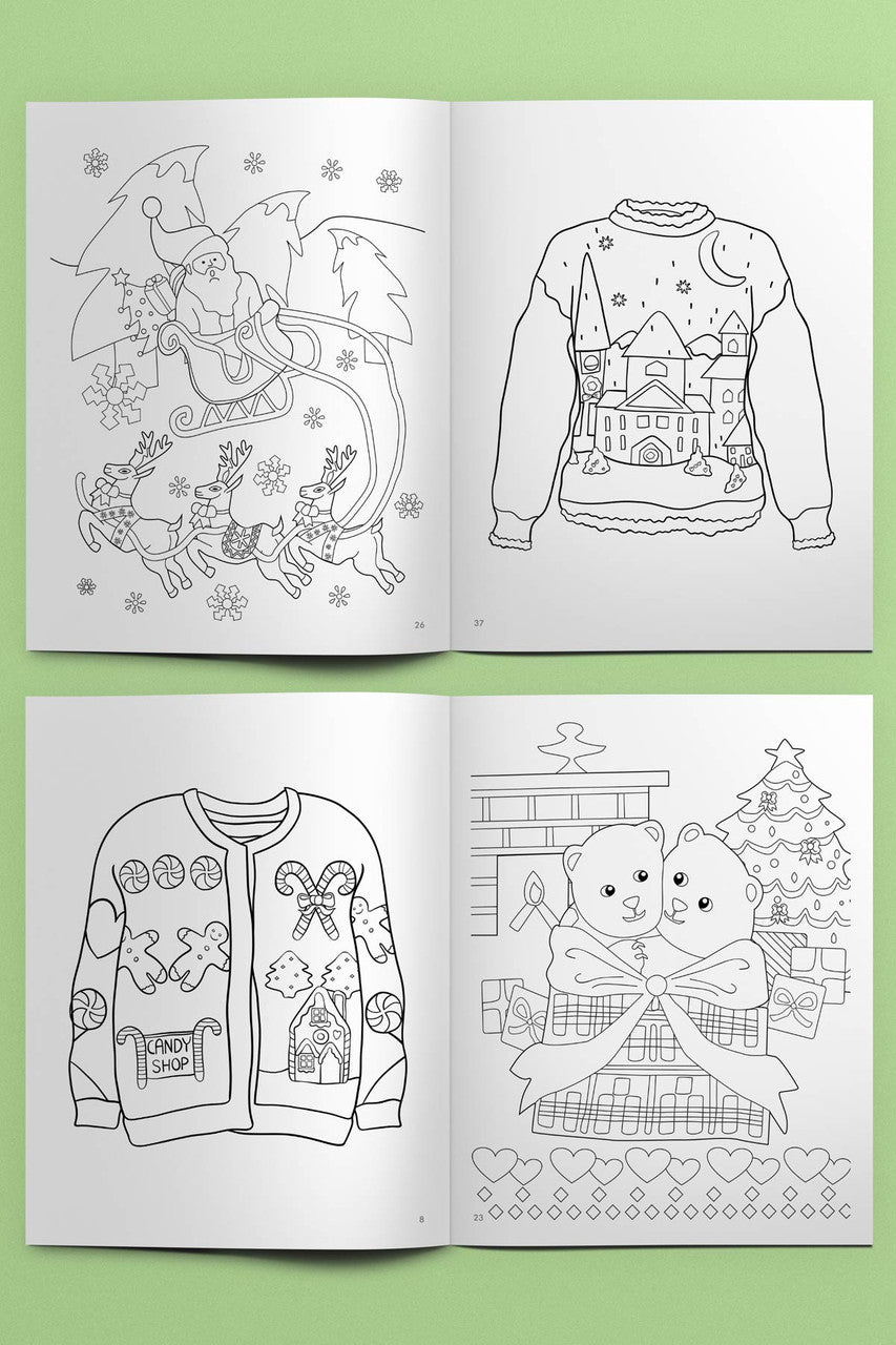 Ragstock Christmas Sweater Coloring Book