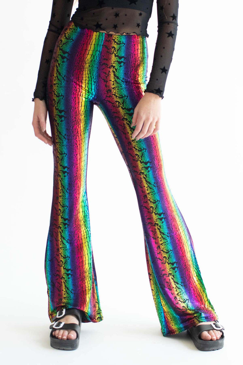 Rainbow Alligator Bell Bottoms