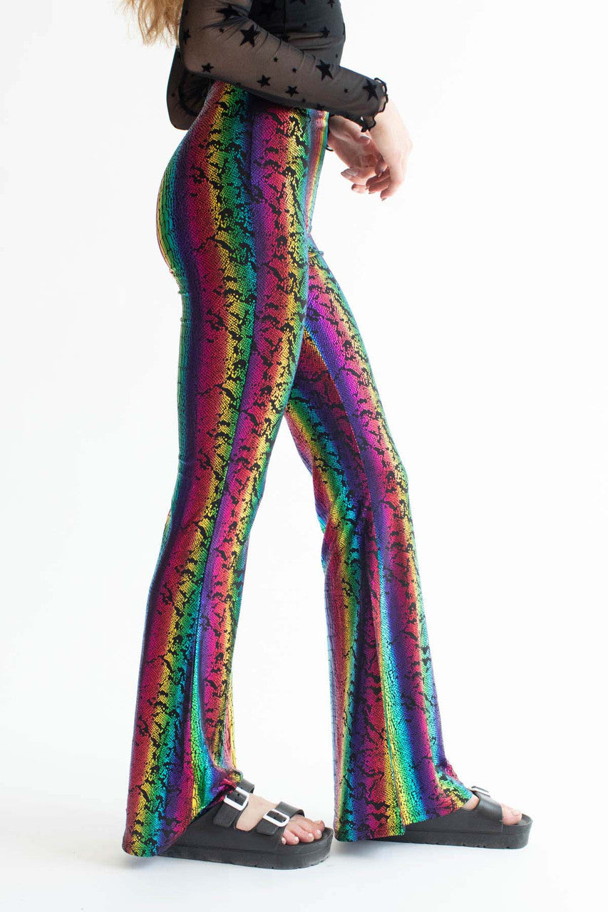 Rainbow Alligator Bell Bottoms