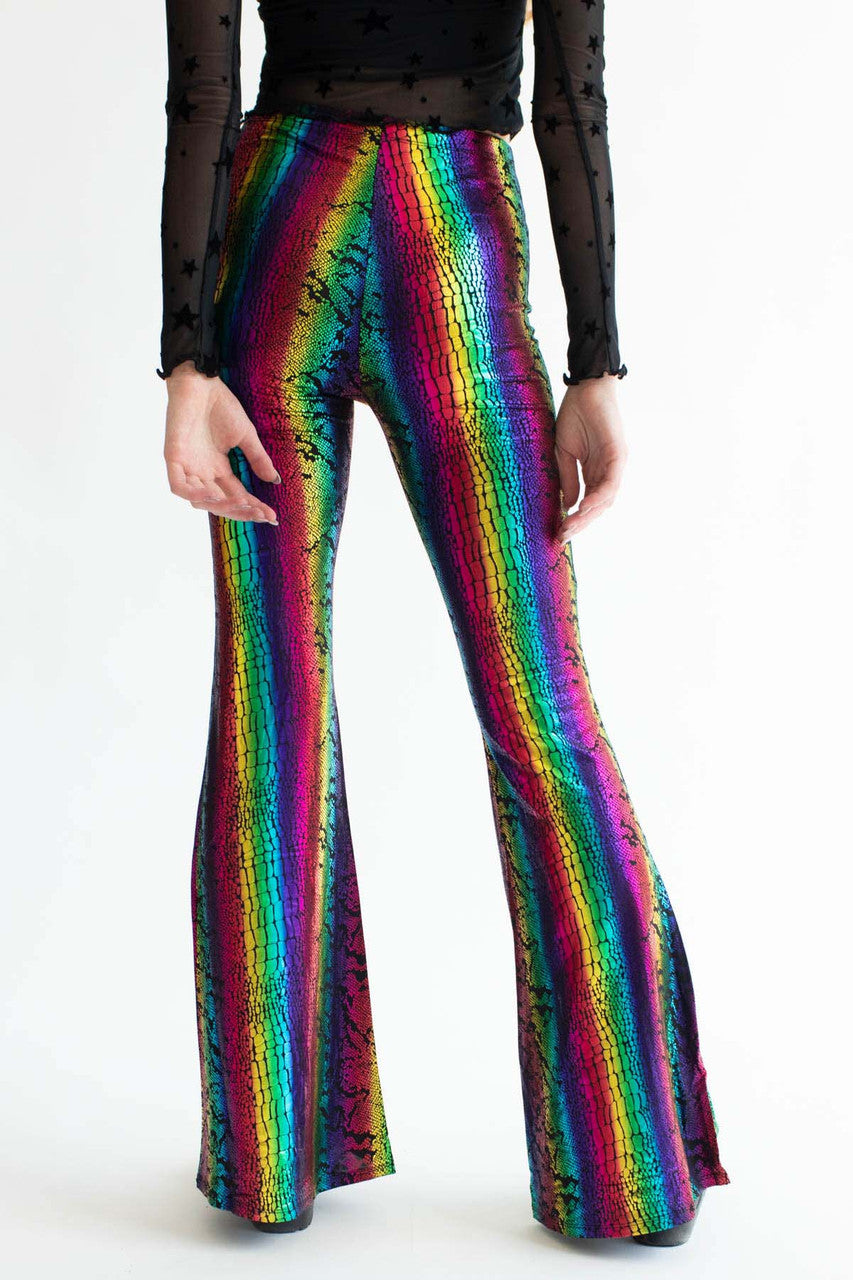 Rainbow Alligator Bell Bottoms