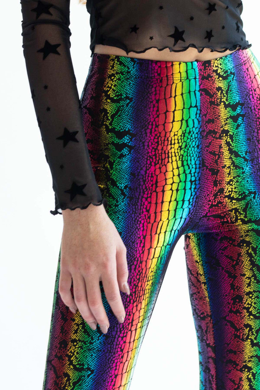 Rainbow Alligator Bell Bottoms