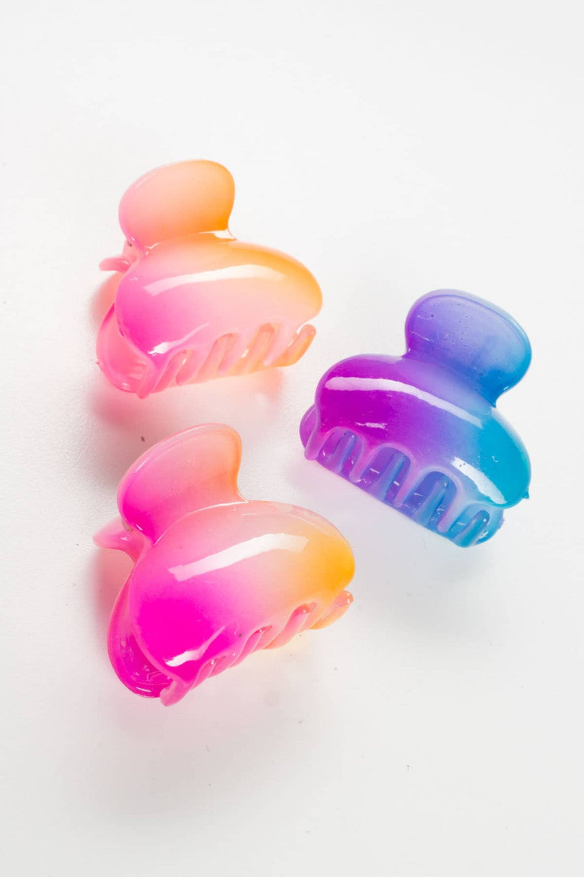 Rainbow Claw Clip Set
