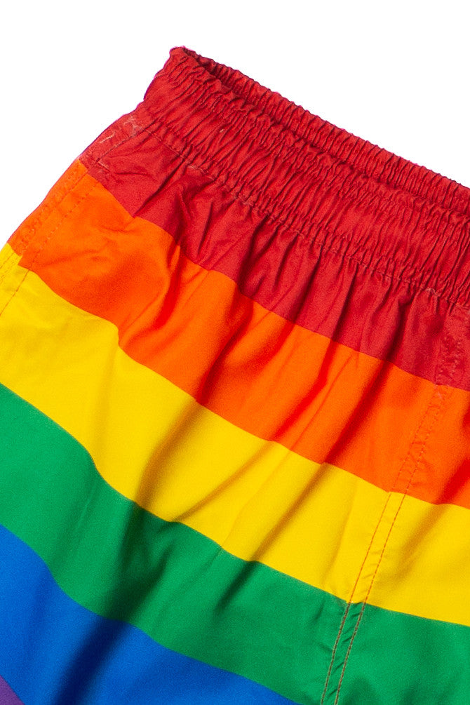 Rainbow Striped Swim Shorts