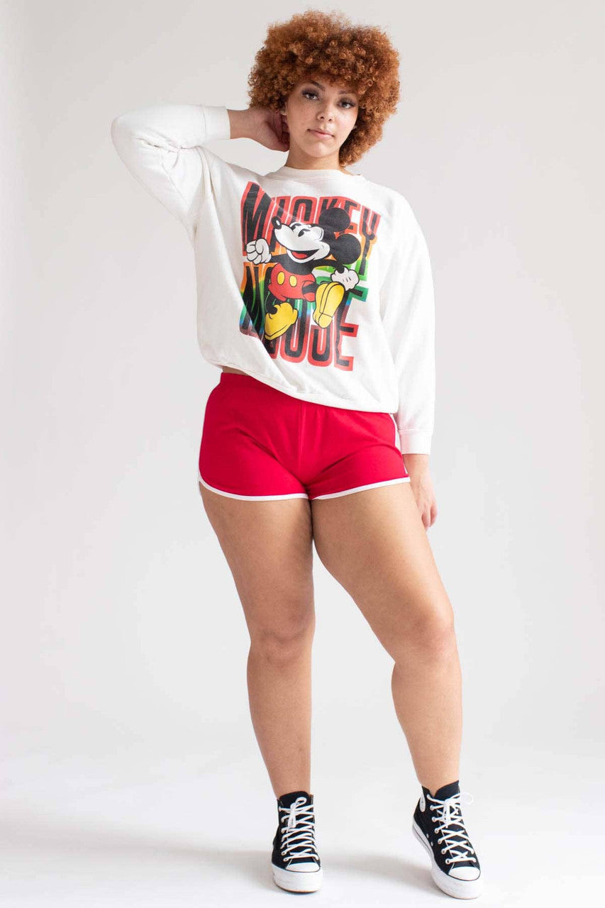 Red Athletic Dolphin Shorts (Extended Sizes)