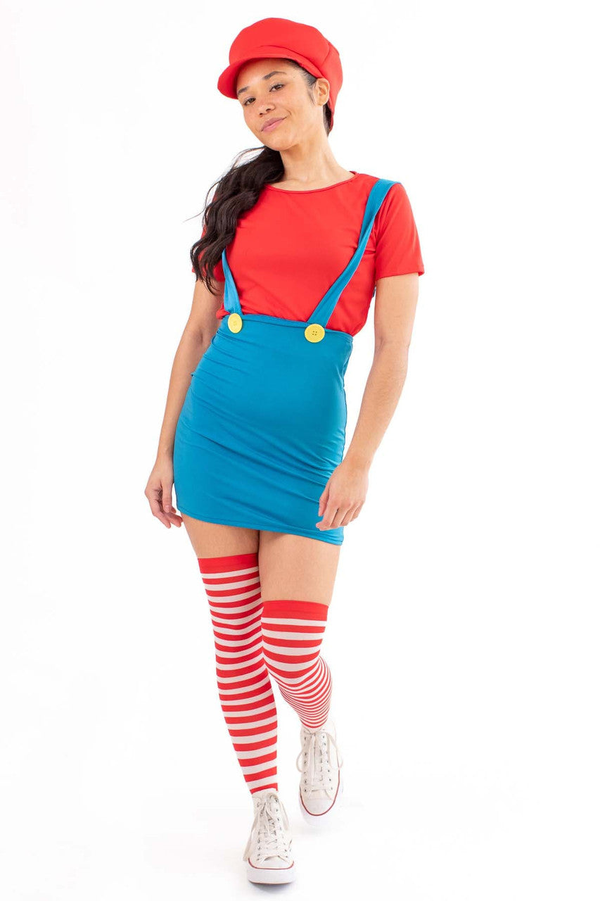 Red Girl Plumber Costume