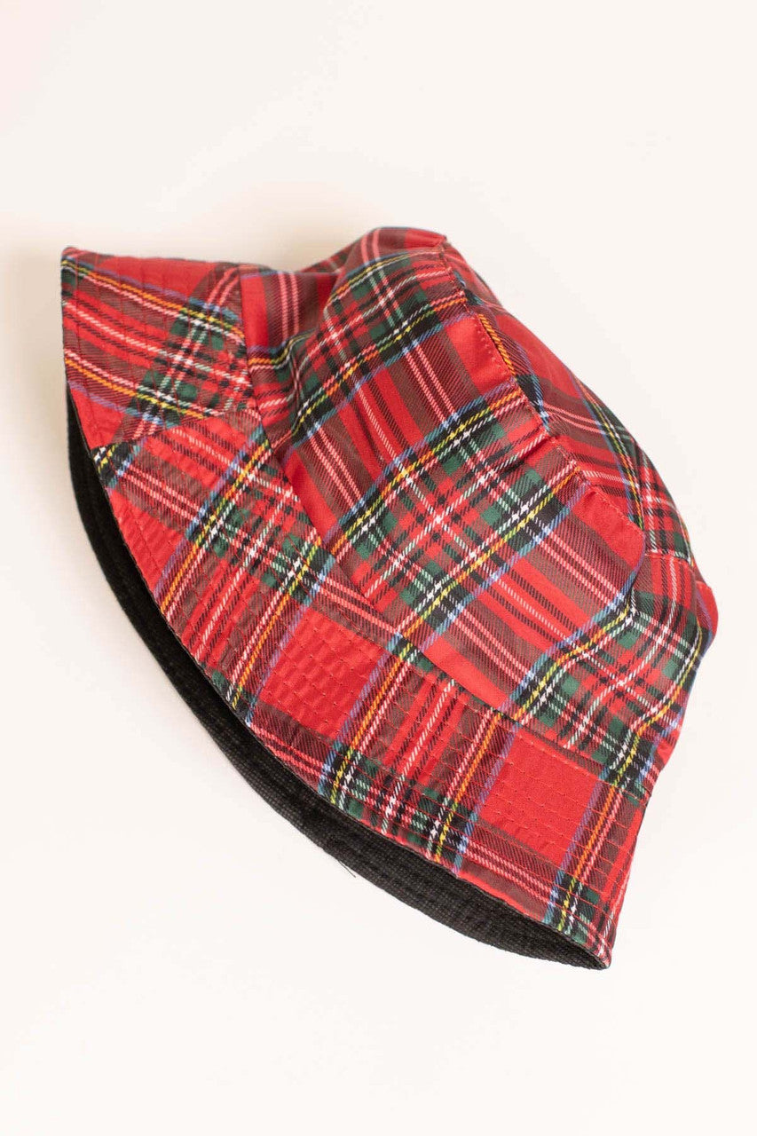 Red Plaid Bucket Hat