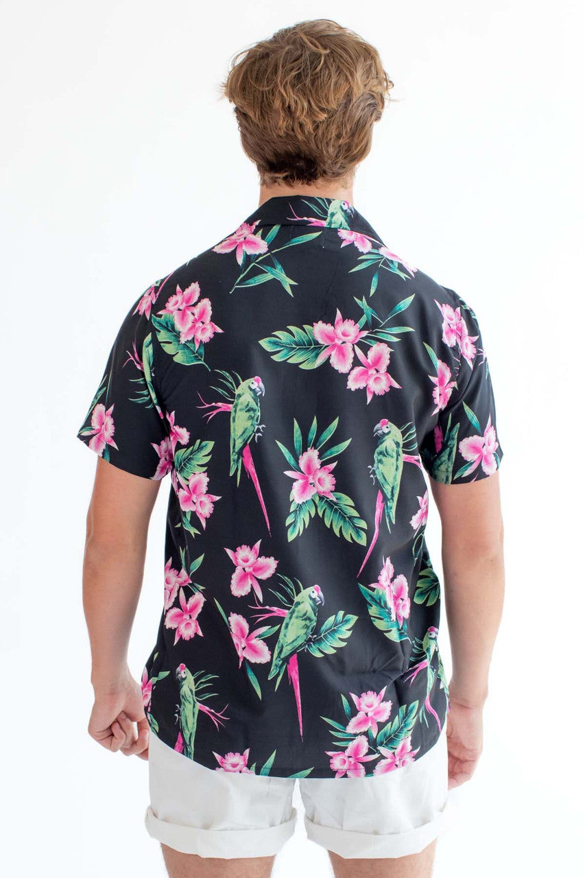 Red Tail Parrot Hawaiian Shirt