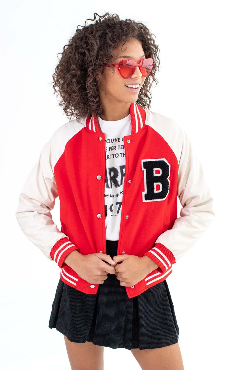 Red Varsity B Jacket