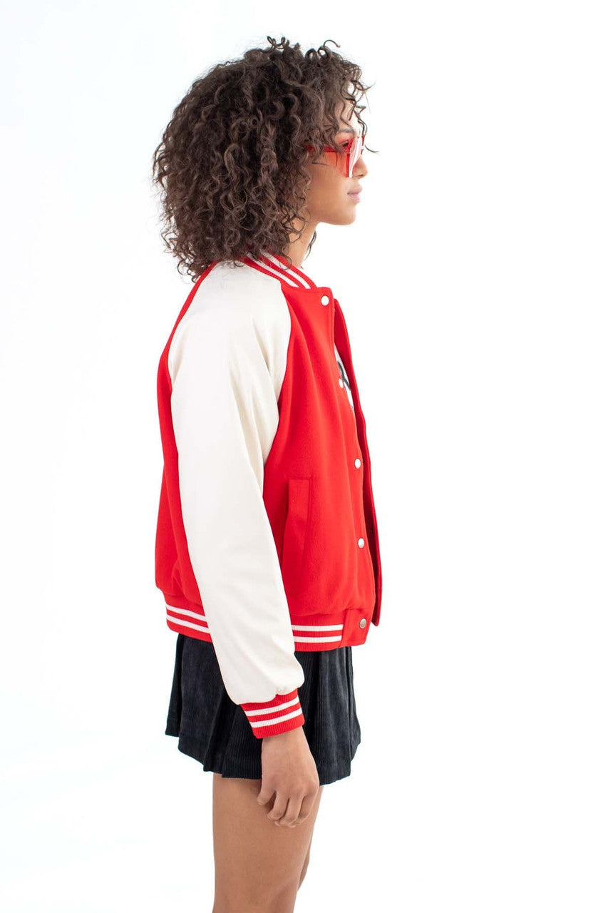 Red Varsity B Jacket
