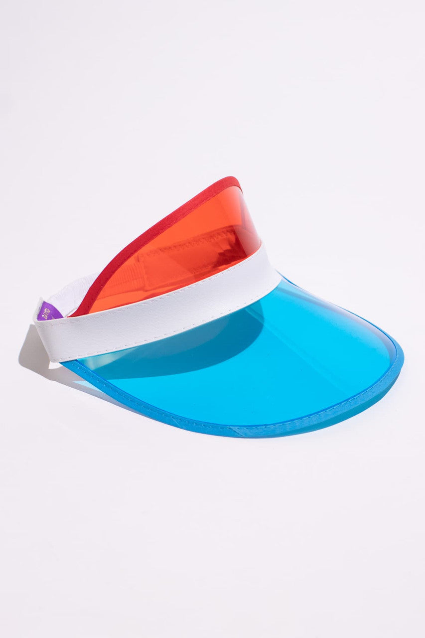 Red & Blue Gambler Visor