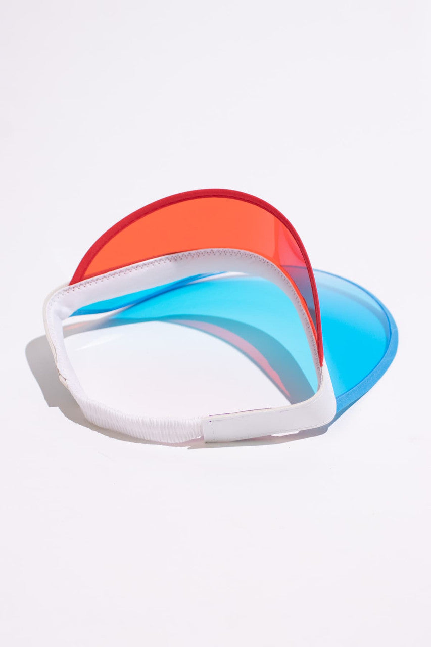 Red & Blue Gambler Visor