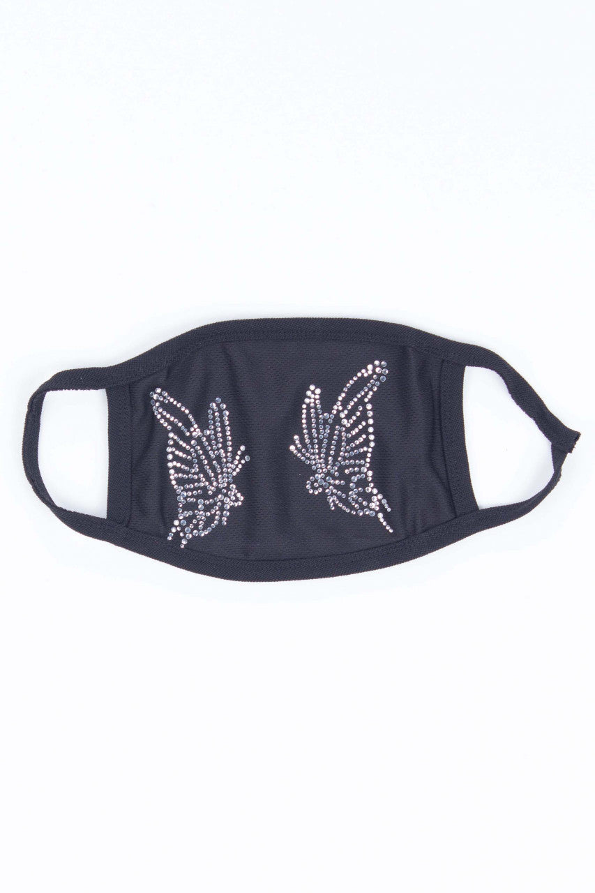 Rhinestone Butterfly Face Mask
