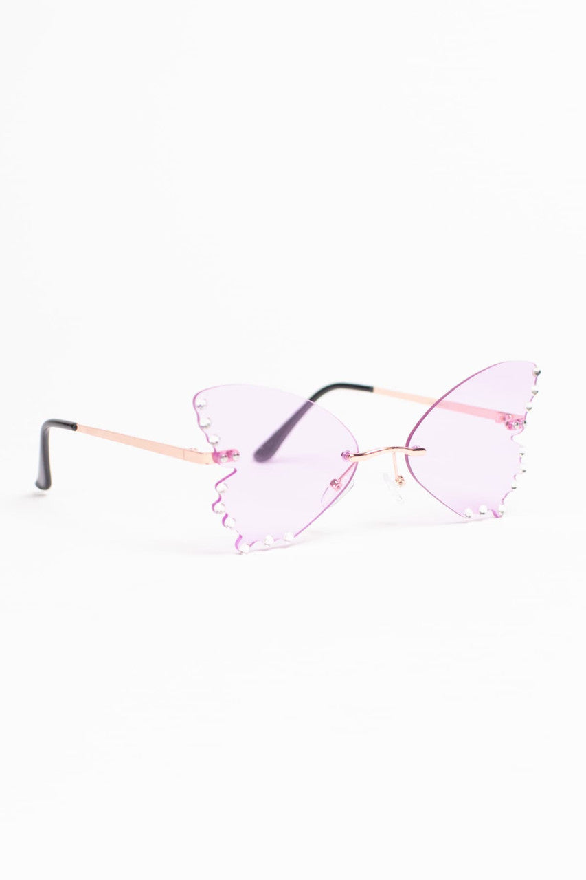 Rhinestone Butterfly Sunglasses