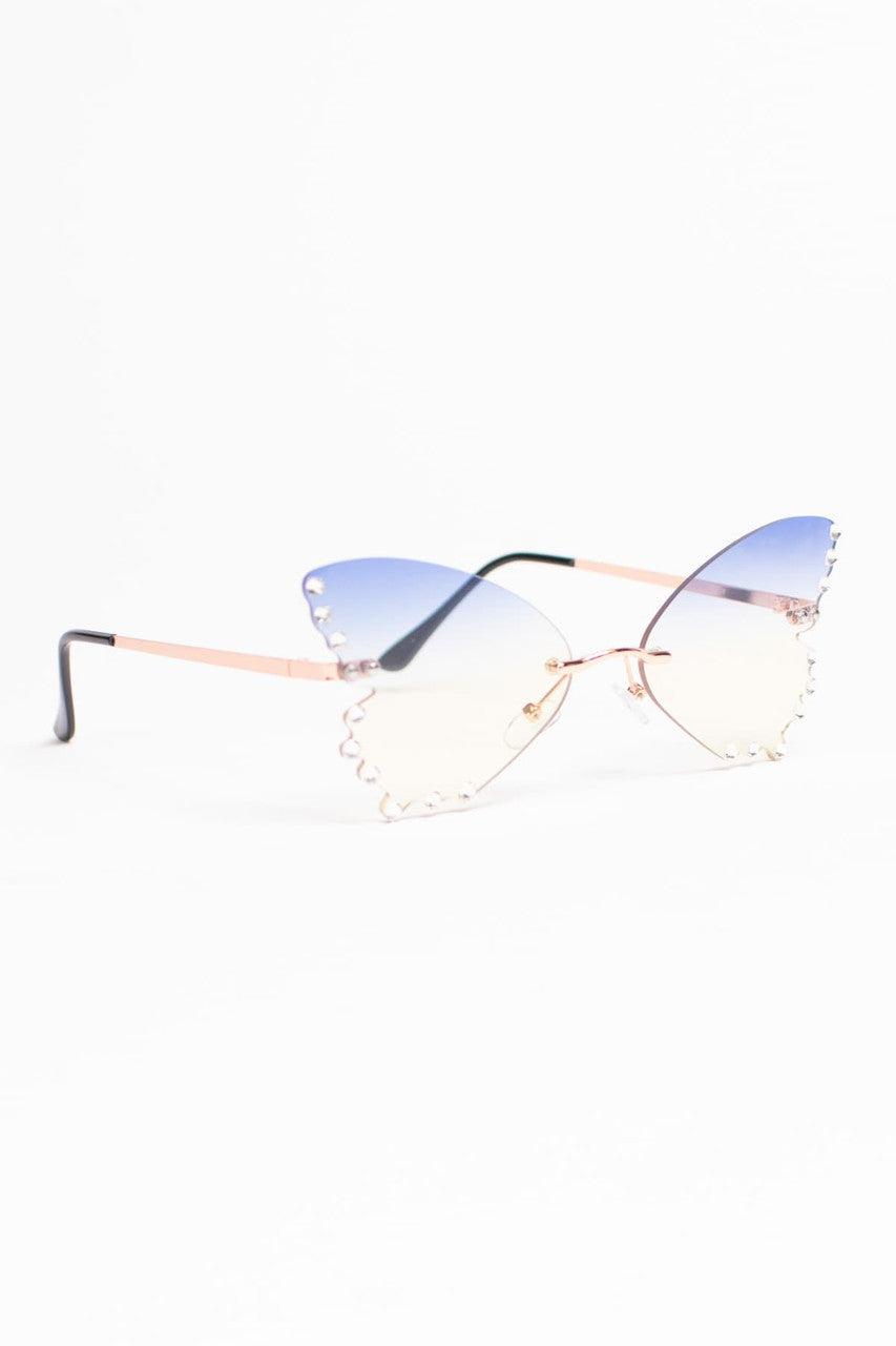 Rhinestone Butterfly Sunglasses