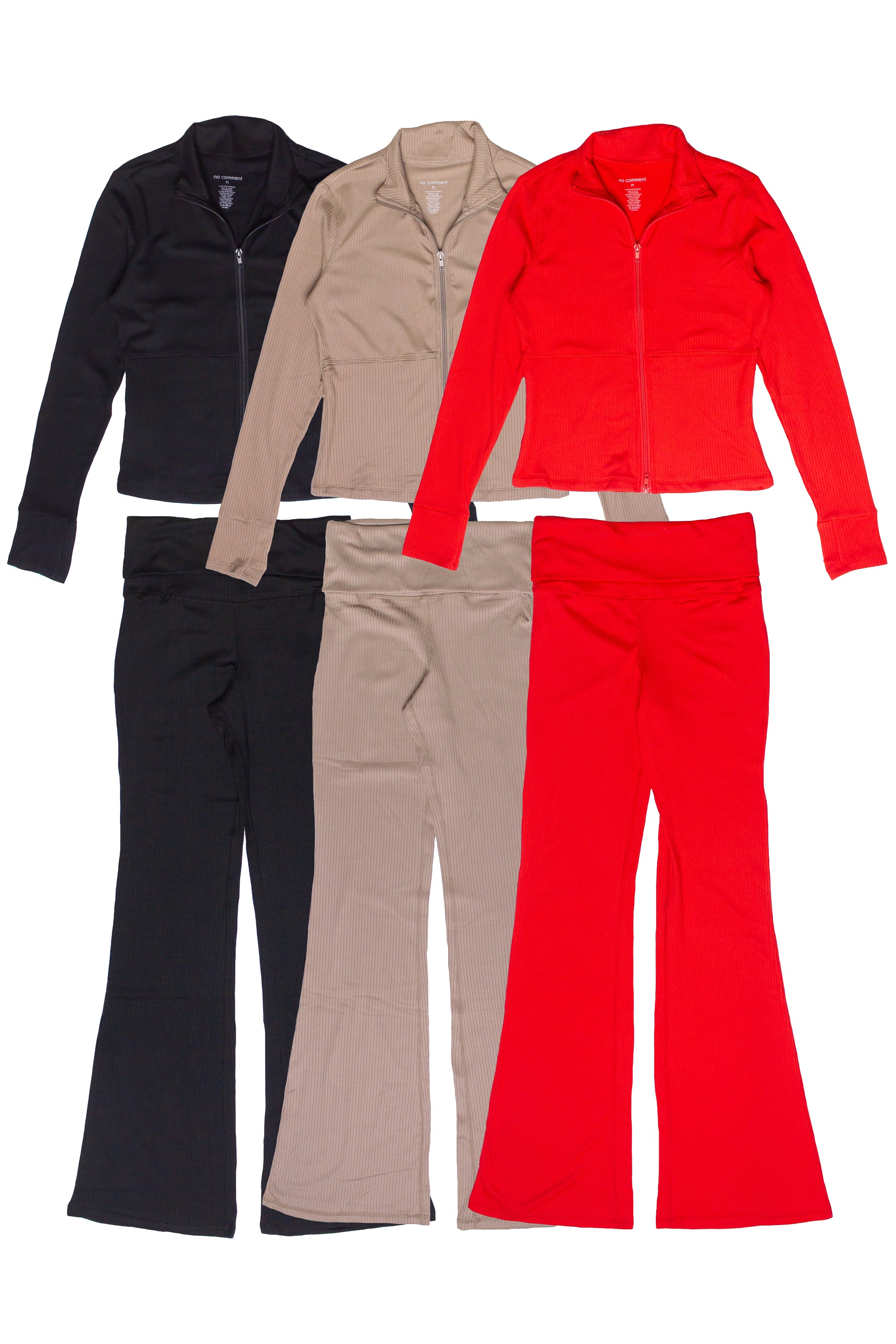 Ribbed Lightweight Fleece Lined Sets