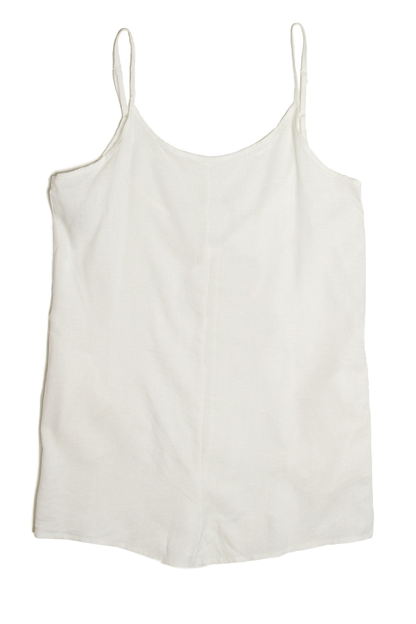 White Linen Cami Romper