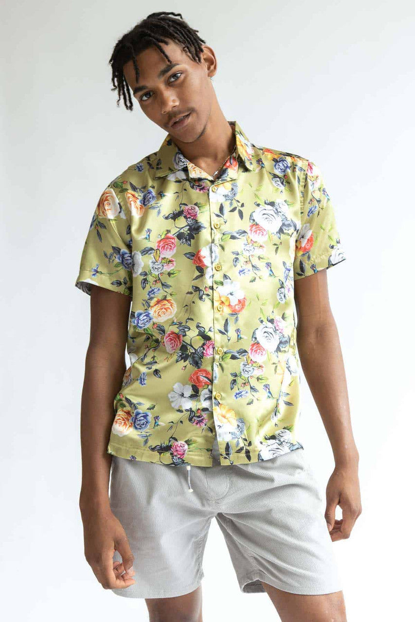 Rose Garden Silky Camp Shirt