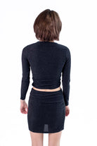 Ruched Front Sparkle Lurex Top