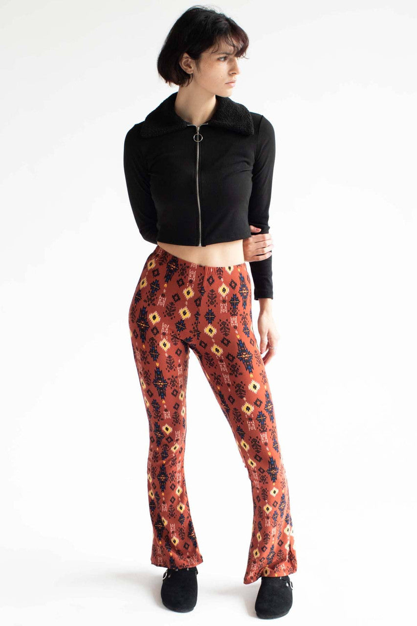 Rusted Desert Flower Bell Bottoms