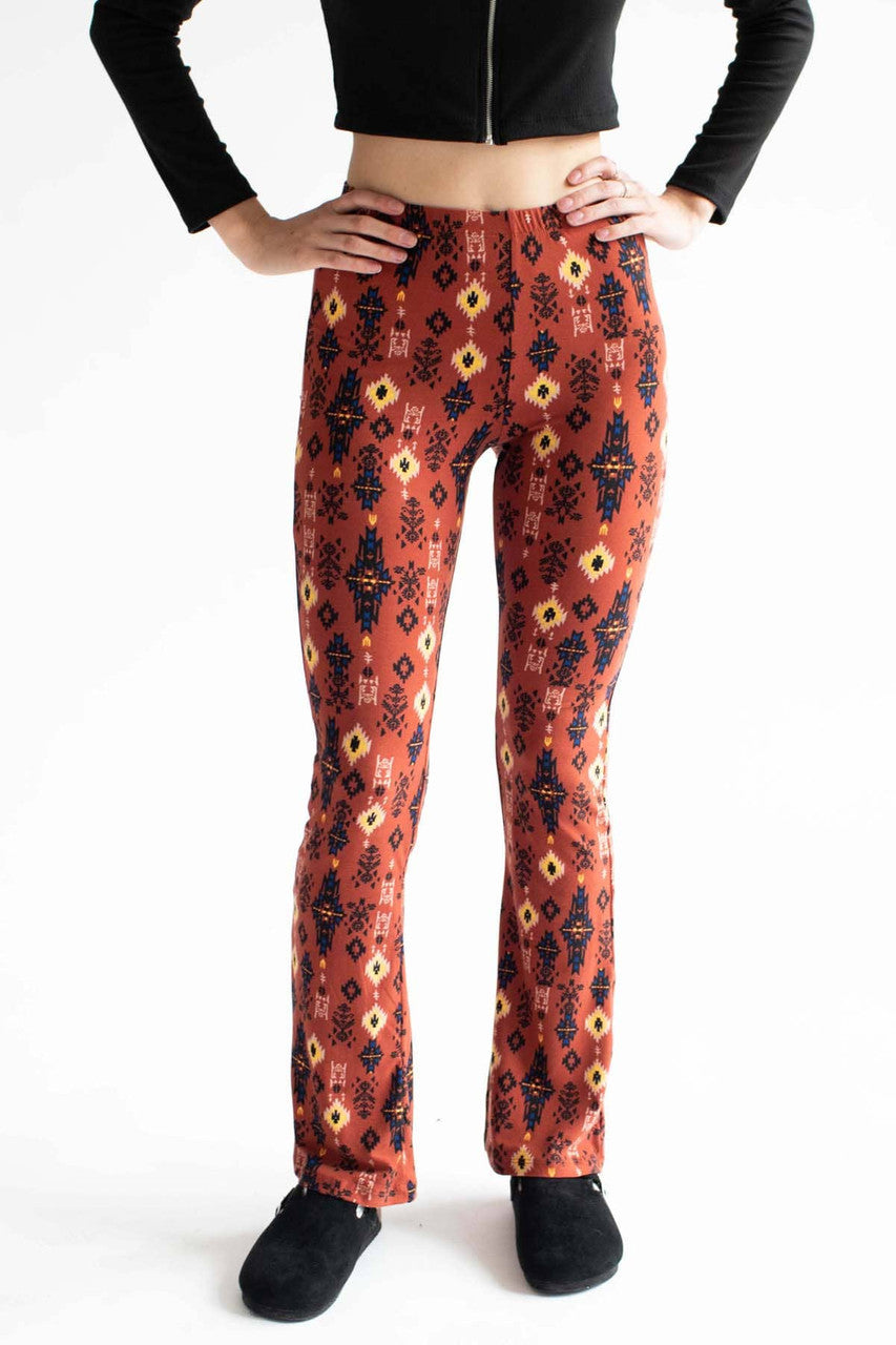Rusted Desert Flower Bell Bottoms