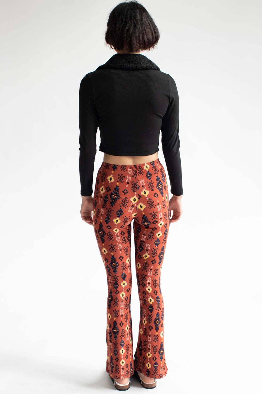 Rusted Desert Flower Bell Bottoms