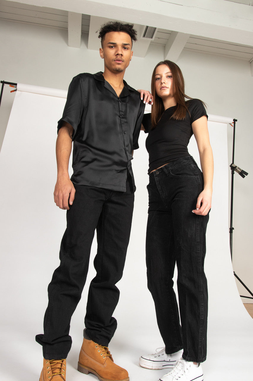 Vintage Black Rustler Straight Leg Jeans