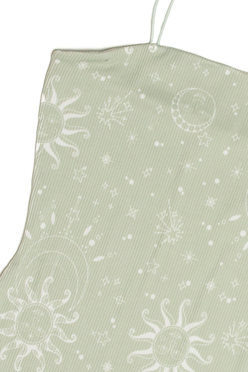 Sage Green Celestial Mini Dress