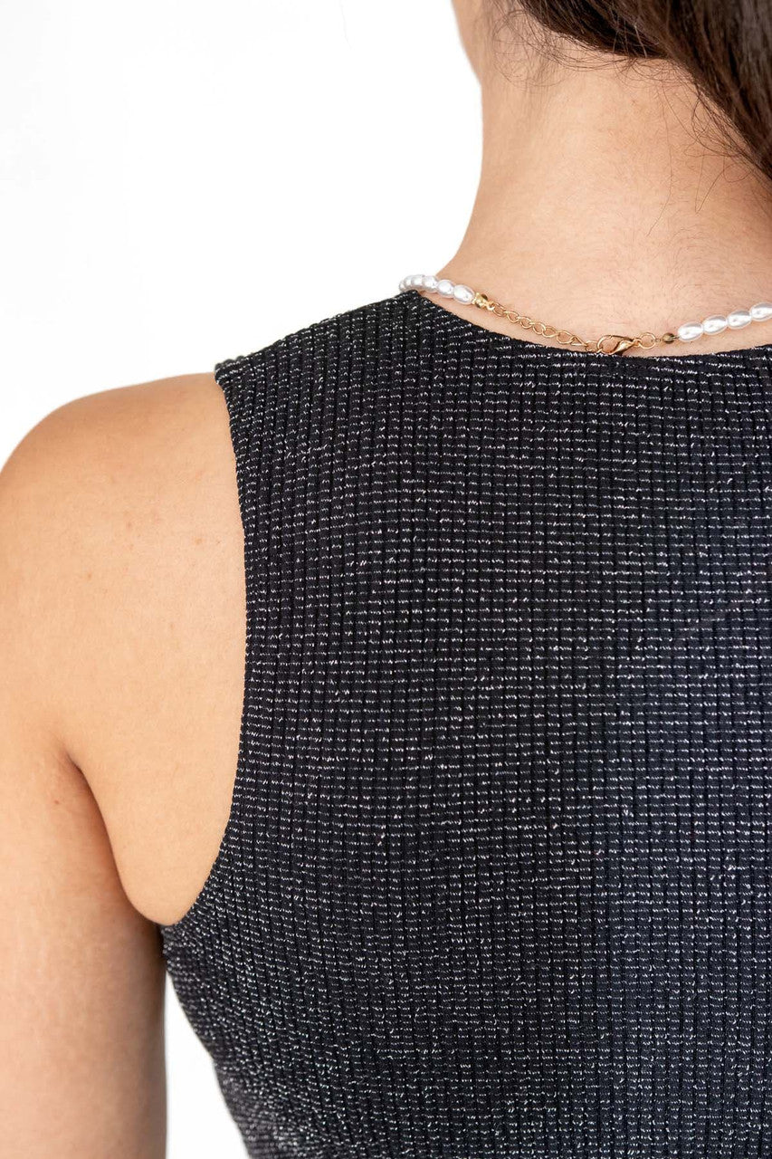 Seamless Lurex Deep V