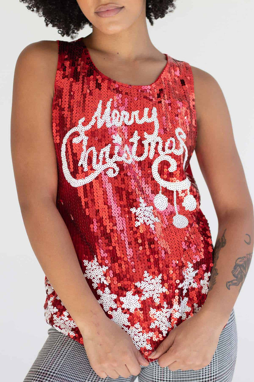 Sequin Merry Christmas Shirt