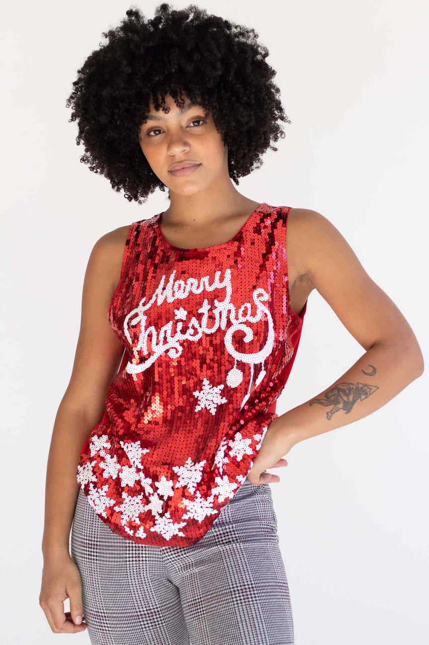 Sequin Merry Christmas Shirt