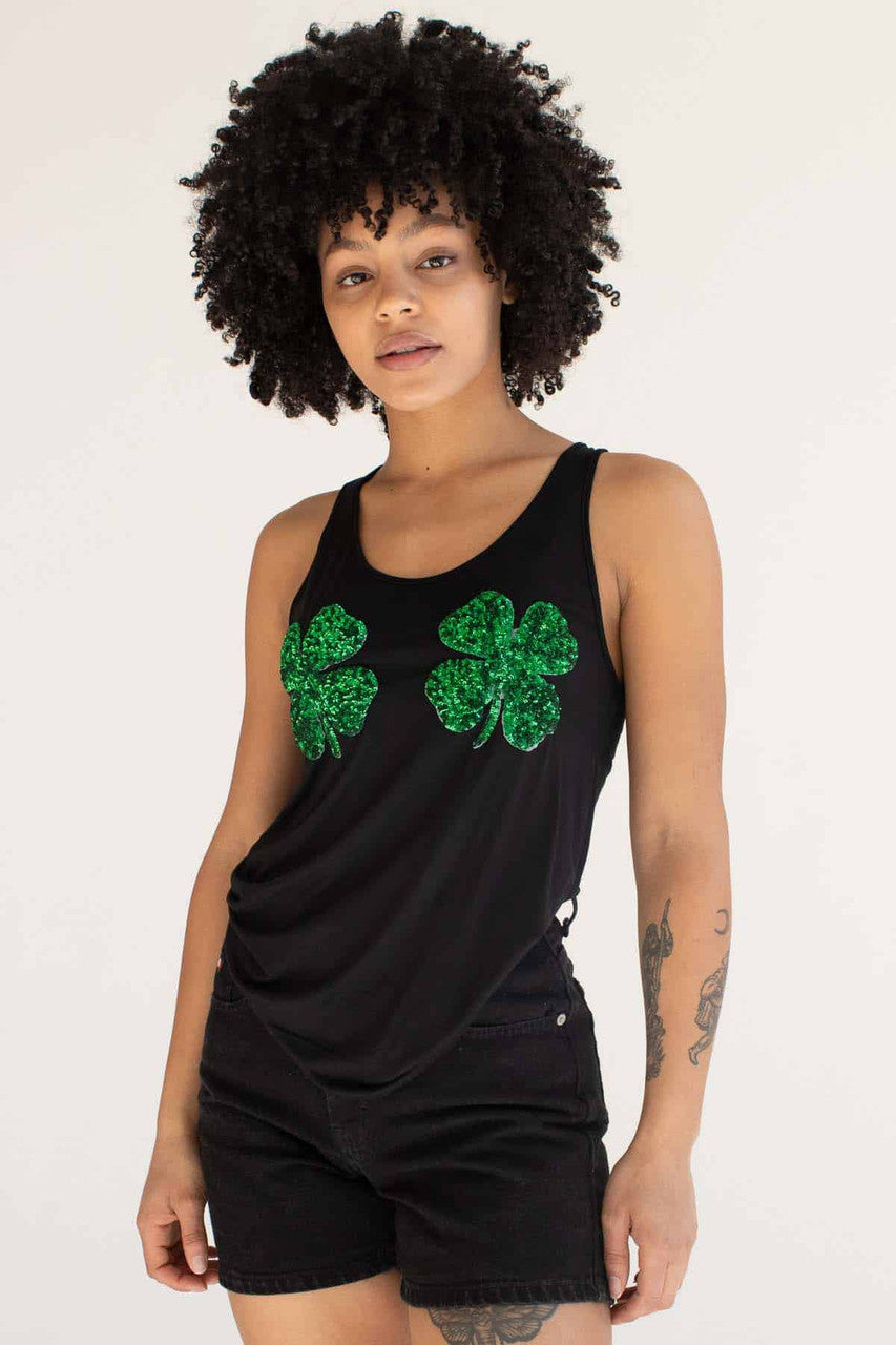Sequin Shamrock Tank
