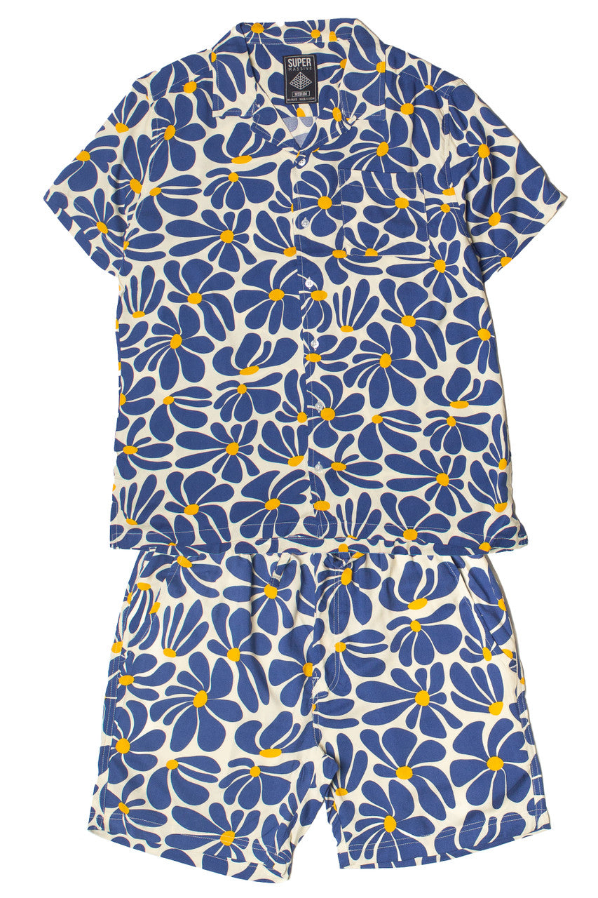 Cobalt Daisy Shorts