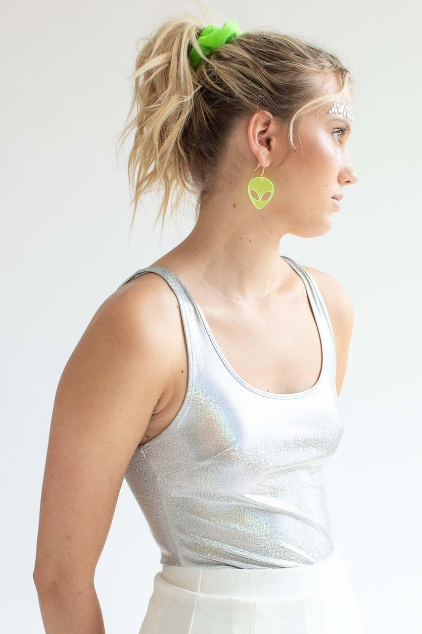 Silver Holographic Bodysuit