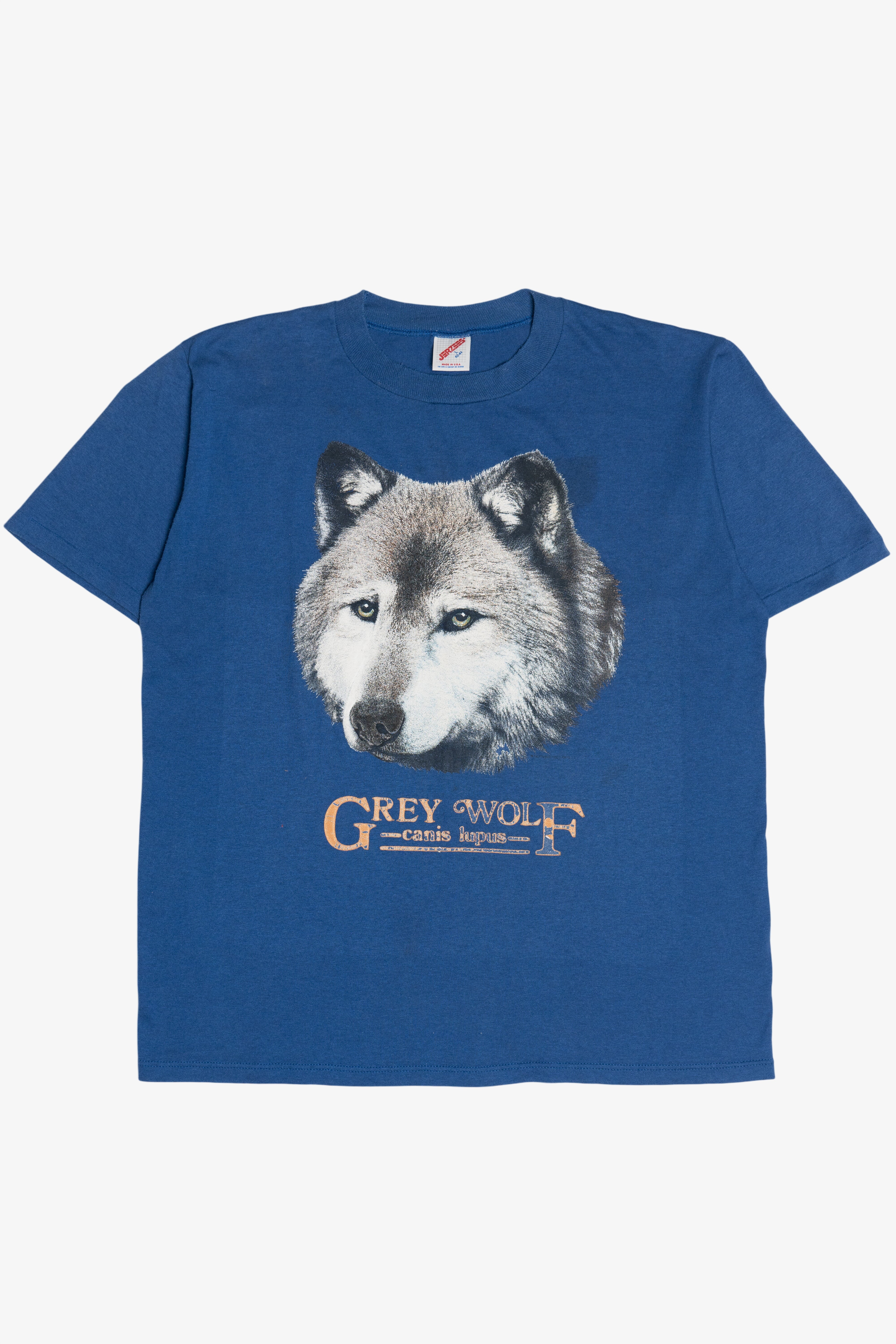 Vintage "Grey Wolf" Canis Lupus" Single Stitch T-Shirt (1990s)