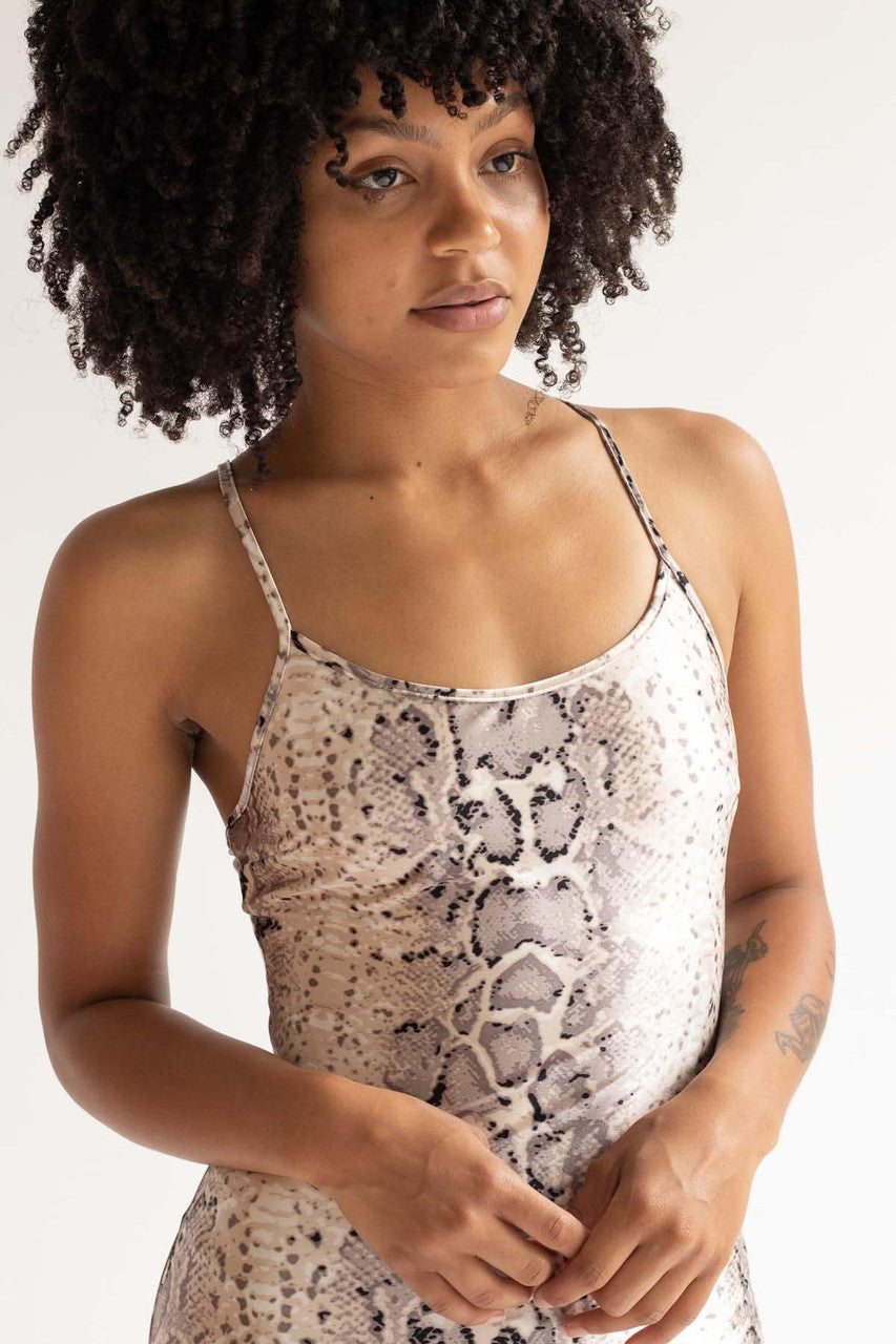 Snake Print Mini Dress