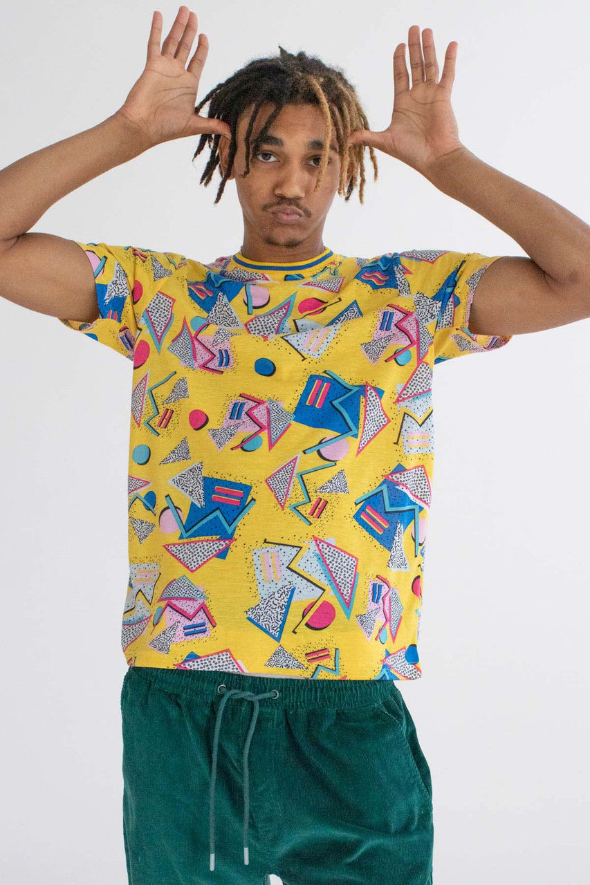 Static 80s Yellow Triangles T-Shirt