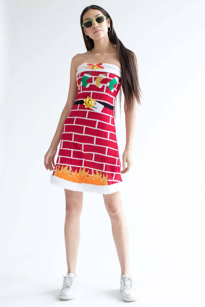 Strapless Christmas Hearth Dress