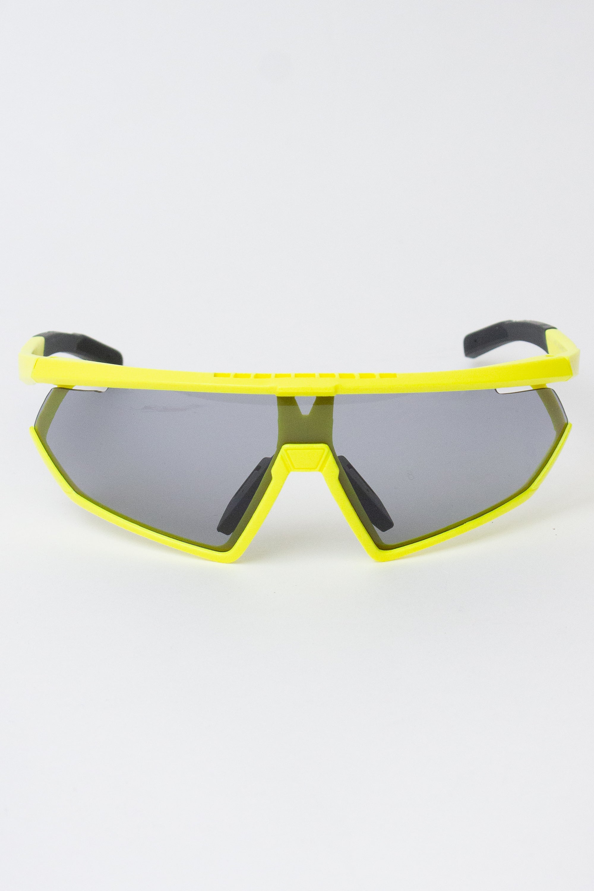 Neon Yellow Shield Sunglasses