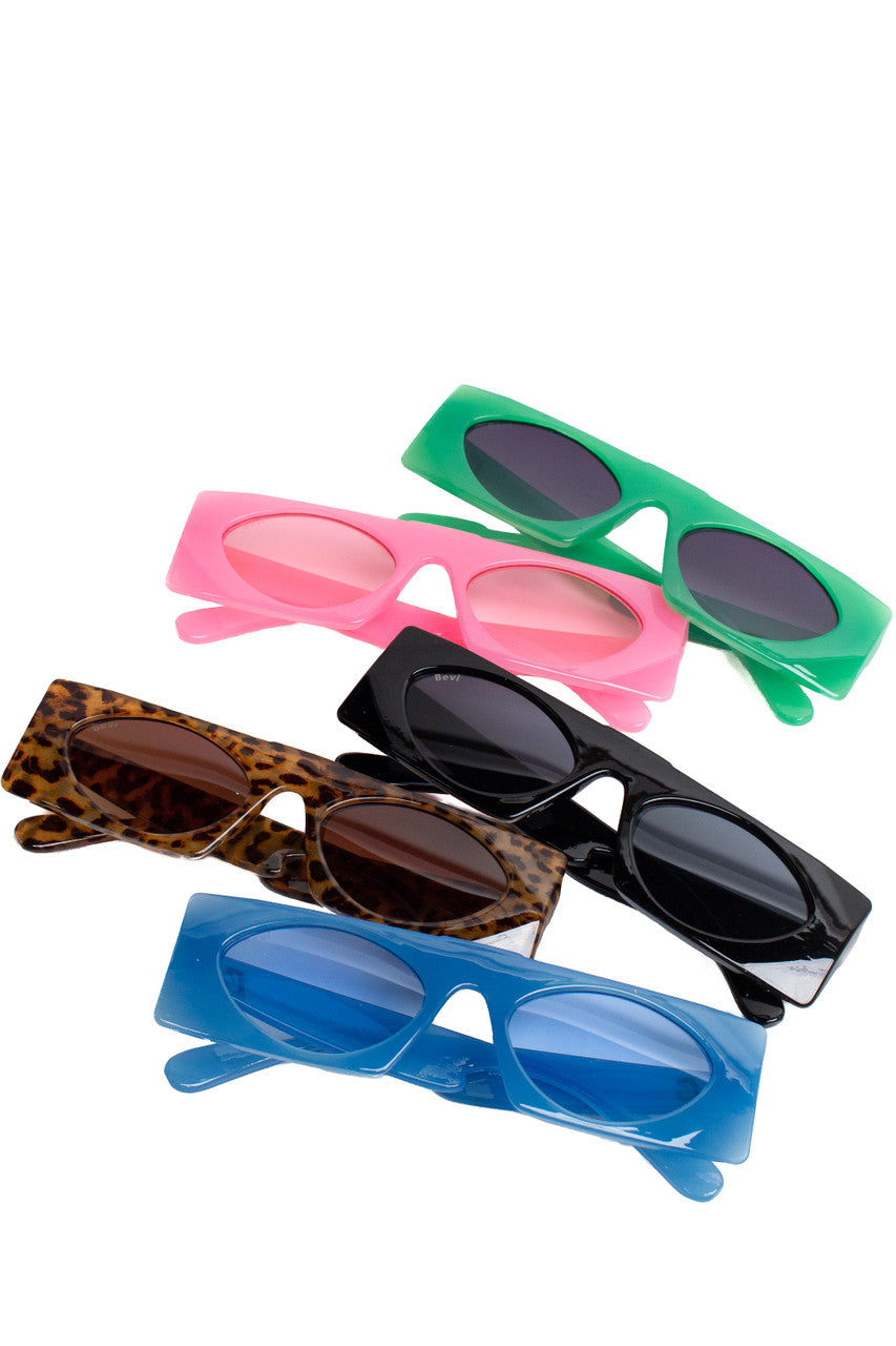 Retro Egg Lens Sunglasses