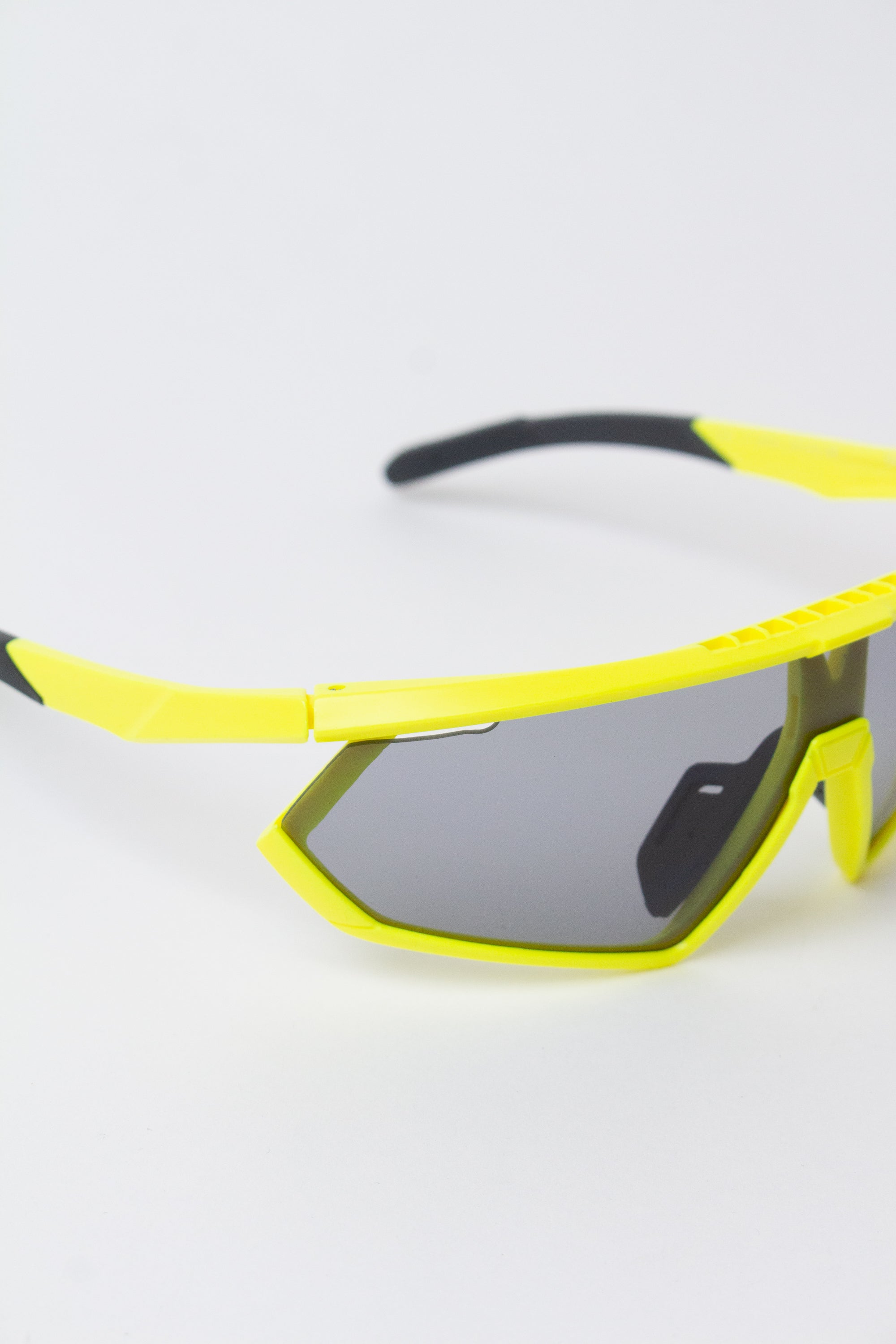 Neon Yellow Shield Sunglasses