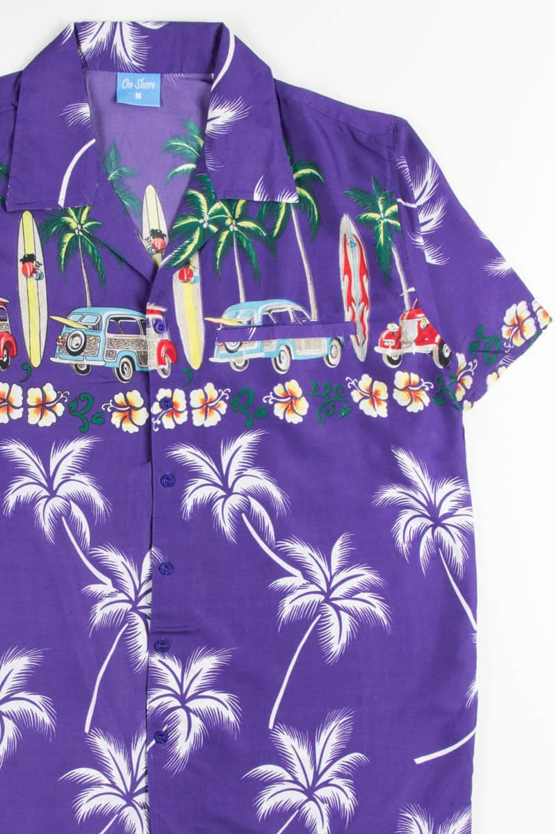 Purple Surfer Life Hawaiian Shirt