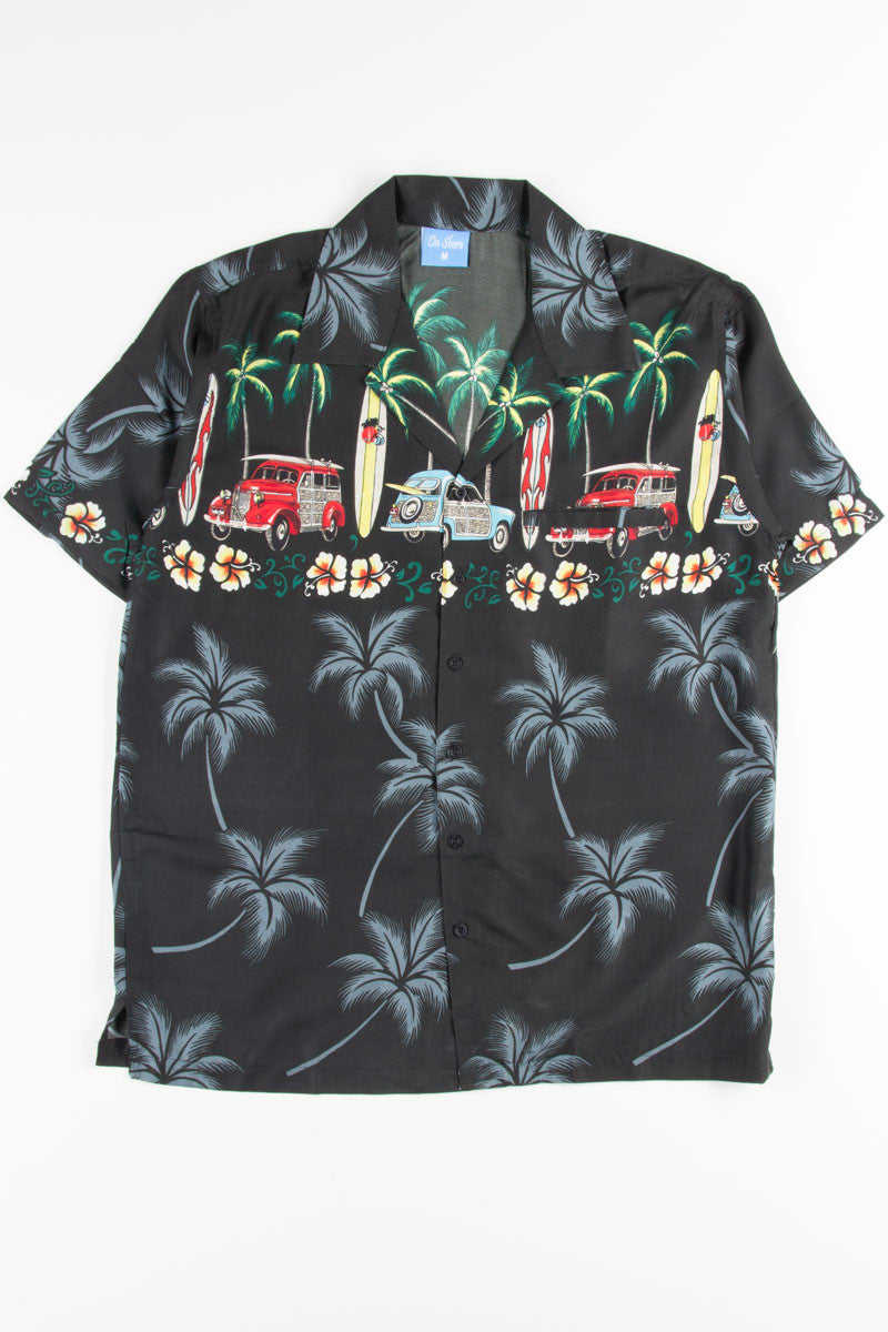 Black Surfer Life Hawaiian Shirt