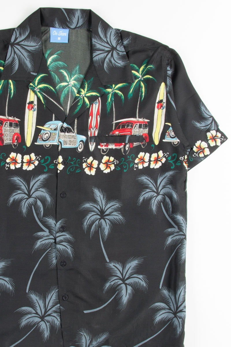Black Surfer Life Hawaiian Shirt
