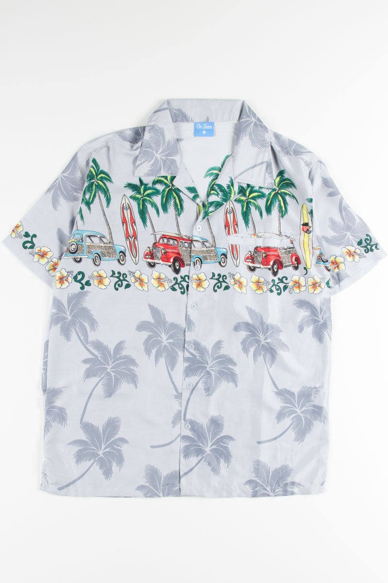 Grey Surfer Life Hawaiian Shirt