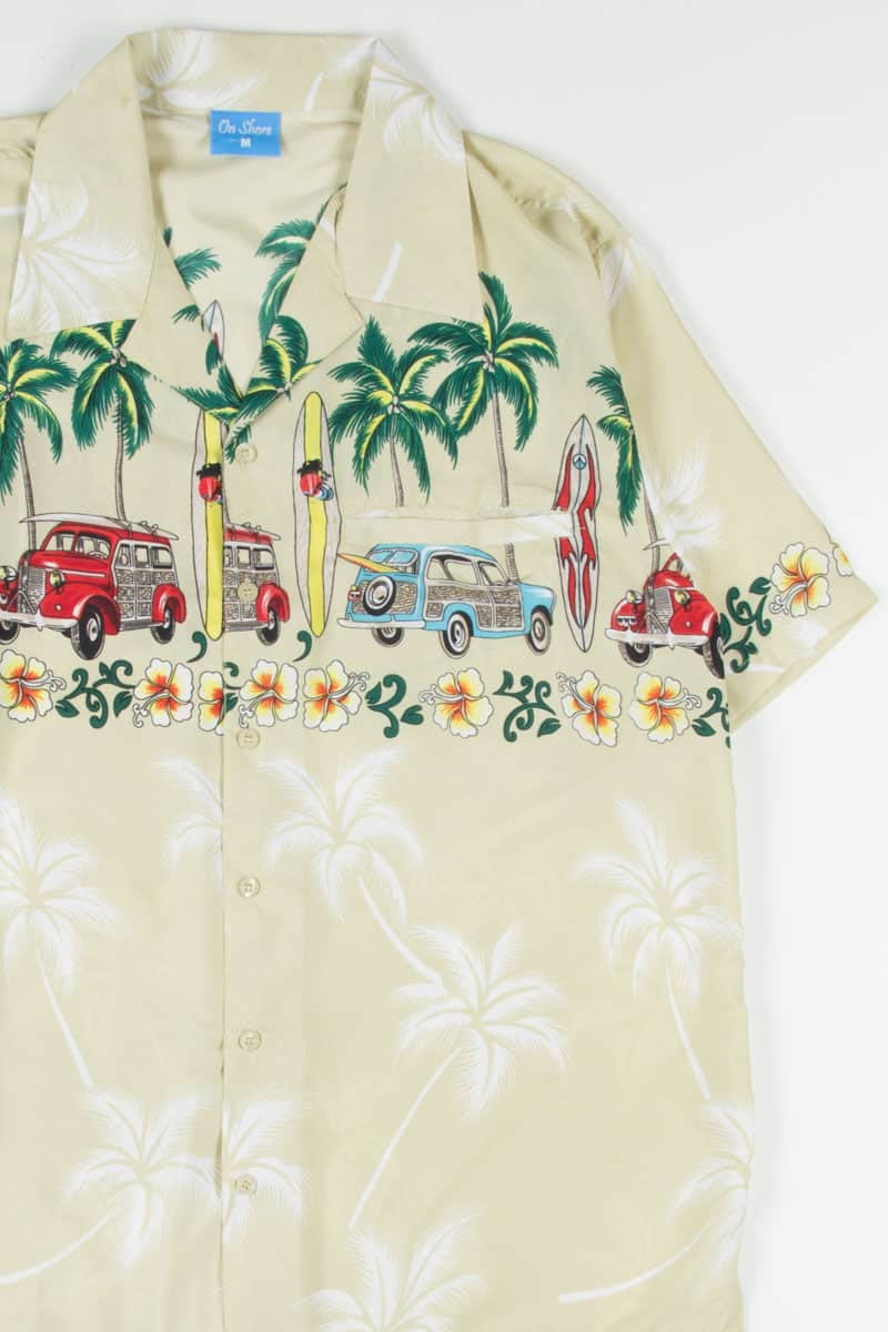 Beige Surfer Life Hawaiian Shirt