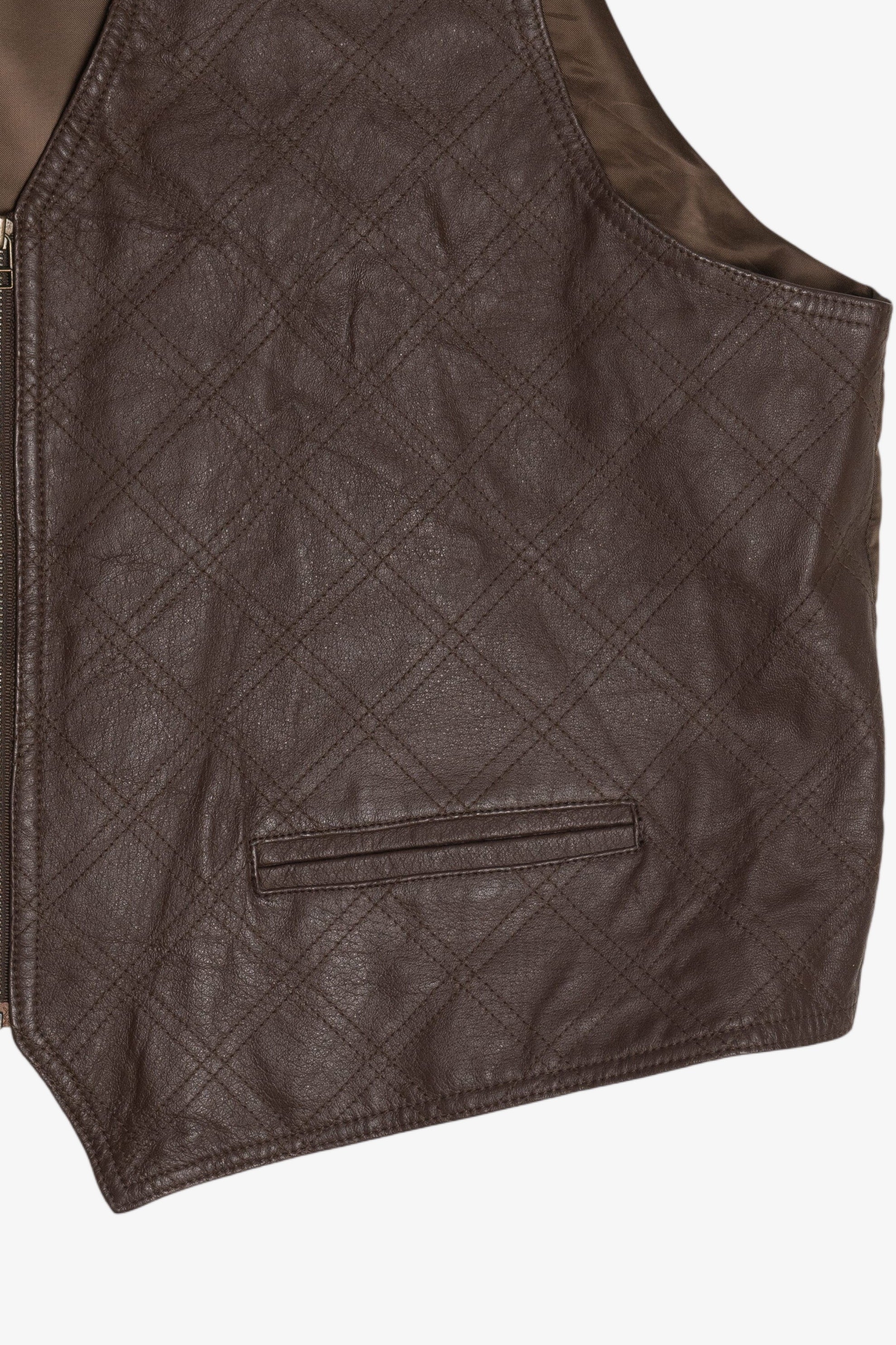 Vintage Jacque & KoKo Leather Front Vest (1980s)