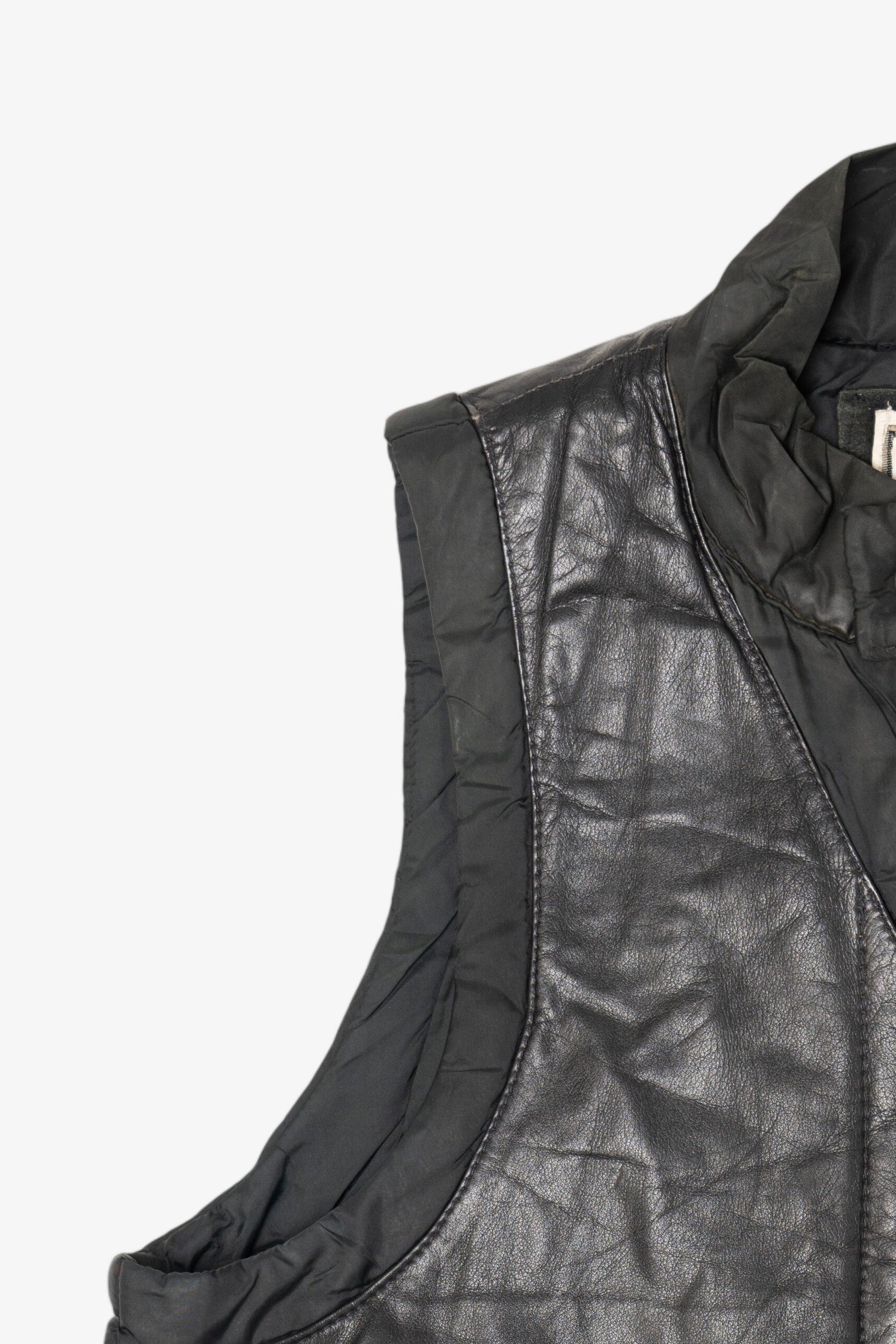 Vintage Chess King Leather Biker Vest (1980s)
